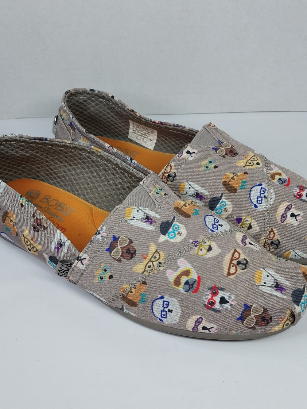 Bobs from Skechers For Dogs Memory Foam Slip on Shoes Womens Size 8.5 Gray Flats